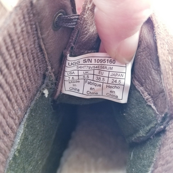 UGG Cayli Waterproof Ankle Boots - Brown - size 7.5 - Picture 4 of 14